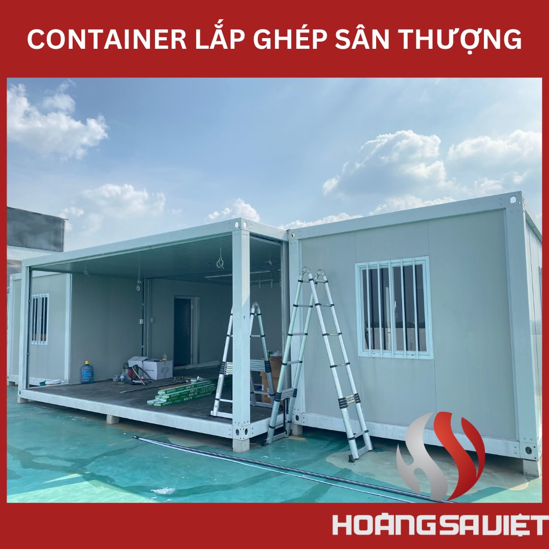 nhà container lắp ghép trên sân thượng nhà container lắp ghép trên sân thượng