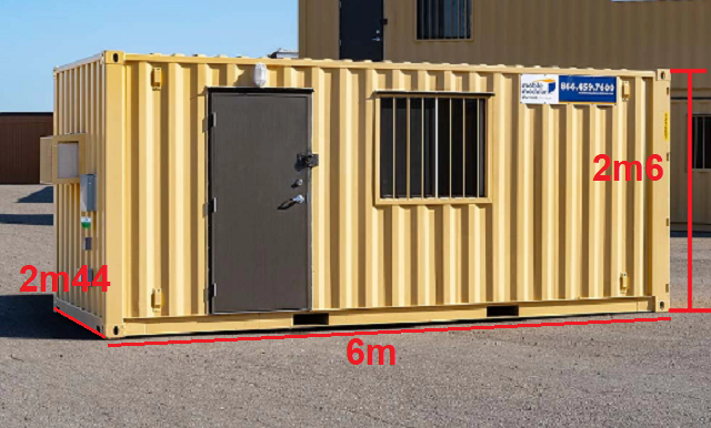 kích thước văn phòng container