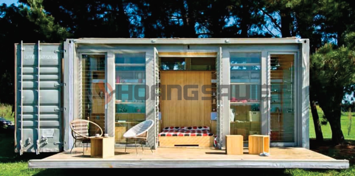 bên trong nhà container 20 feet