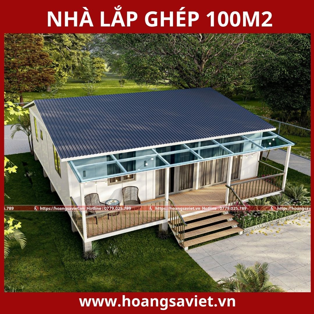 Nhà lắp ghép 100m2