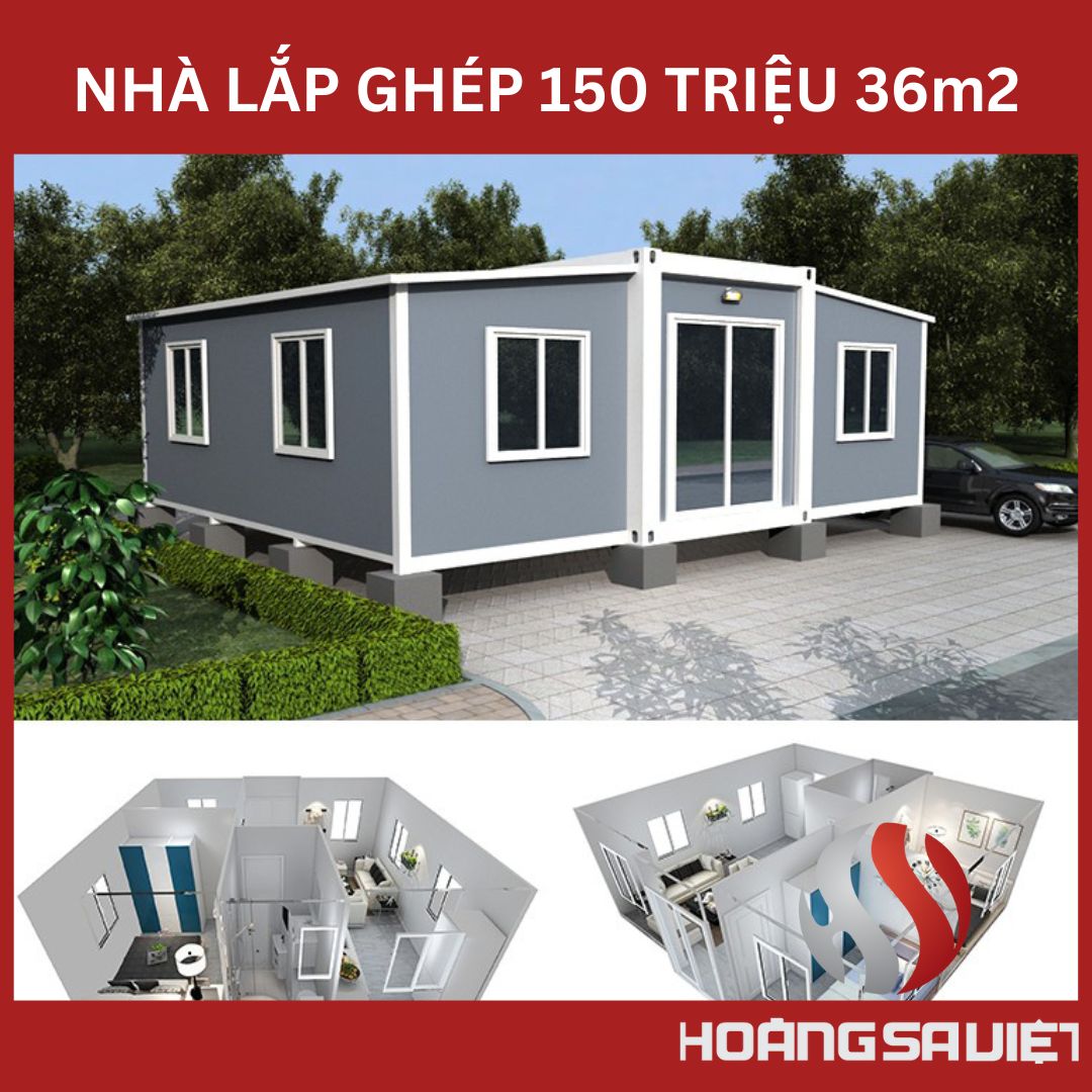 nhà lắp ghép dân dụng 150 triệu