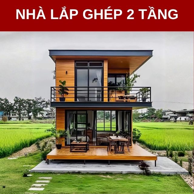 Các mẫu nhà lắp ghép 2 tầng