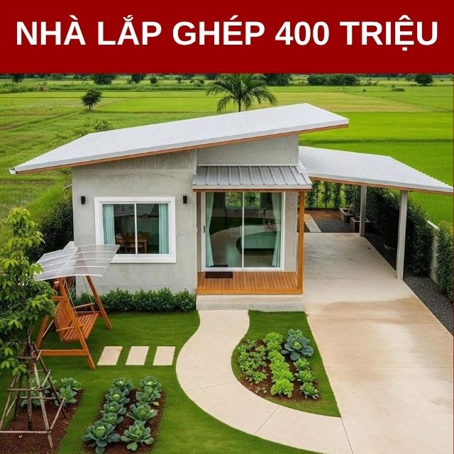 Nhà lắp ghép trọn gói 400 triệu