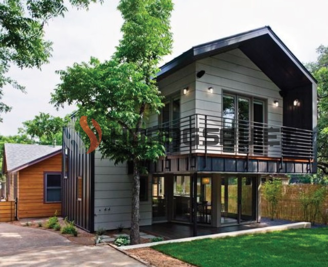 nhà lắp ghép 2 tầng