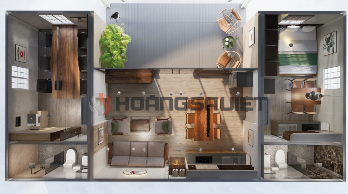 Thiết kế bên trong nhà lắp ghép