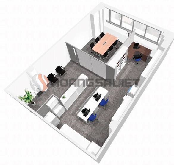 The design of the bed in a grouped house
