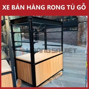 Xe Bán Hàng Rong Tủ Gỗ Xe Bán Hàng Rong Tủ Gỗ