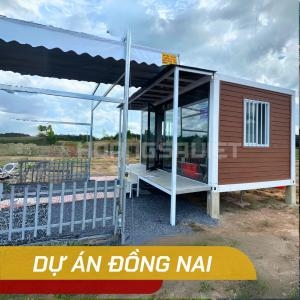 18M2 Prefab Office Project with Veranda and Folding Roof in Trang Bom - Dong Nai 18M2 Prefab Office Project with Veranda and Folding Roof in Trang Bom - Dong Nai