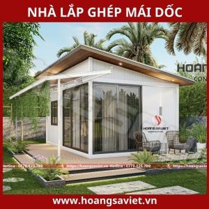 Prefabricated House with Sloping Roof Prefabricated House with Sloping Roof