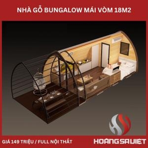 Nhà Gỗ Bungalow Mái Vòm 18M2 Nhà Gỗ Bungalow Mái Vòm 18M2