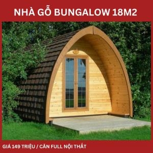 Nhà Gỗ Bungalow Mái Vòm 18M2 Nhà Gỗ Bungalow Mái Vòm 18M2