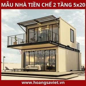 Mẫu Nhà Tiền Chế 2 Tầng 5X20 Sang Trọng Ấn Tượng, Chi Phí Thấp 2025 Mẫu Nhà Tiền Chế 2 Tầng 5X20 Sang Trọng Ấn Tượng, Chi Phí Thấp 2025